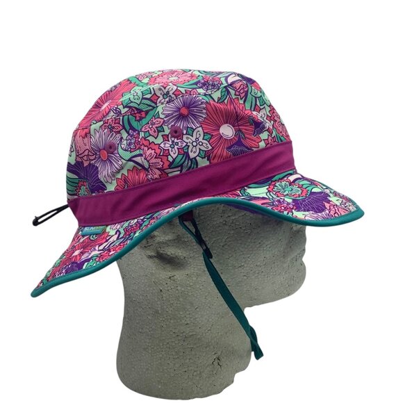 Sunday Afternoons Kids Adjustable Wide Brim Hat Floral L 5-12 Years UPF 50+ UPF - Picture 2 of 6